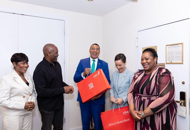 Tony Elumelu with Prime Minister of Jamaica, H.E. Andrew Holness