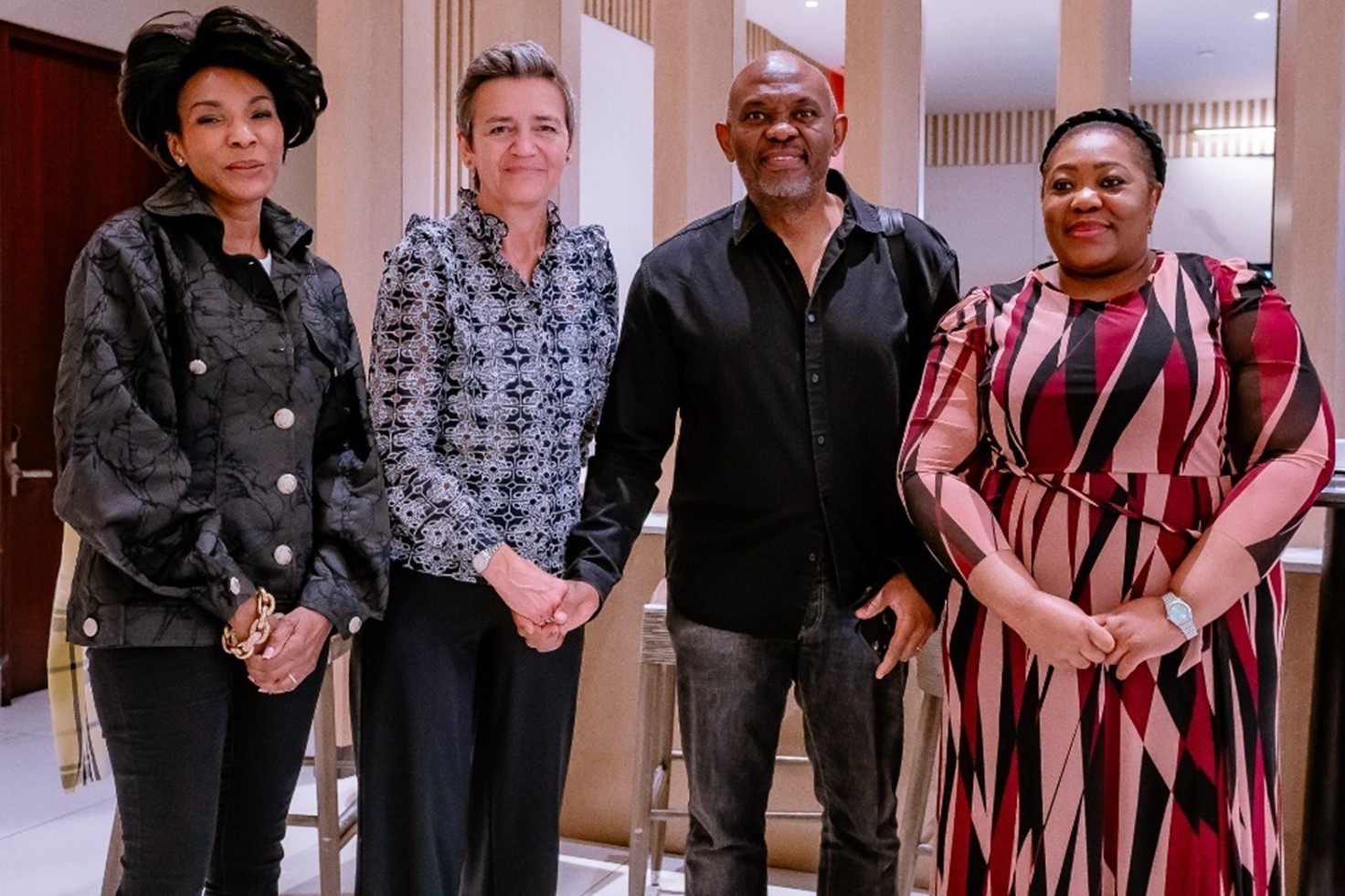 Tony Elumelu with Executive Vice President of the European Commission, Margrethe Vestager